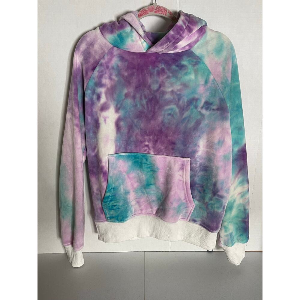 Spark Paws Velvet Hoodie 90's Retro Tie Dye